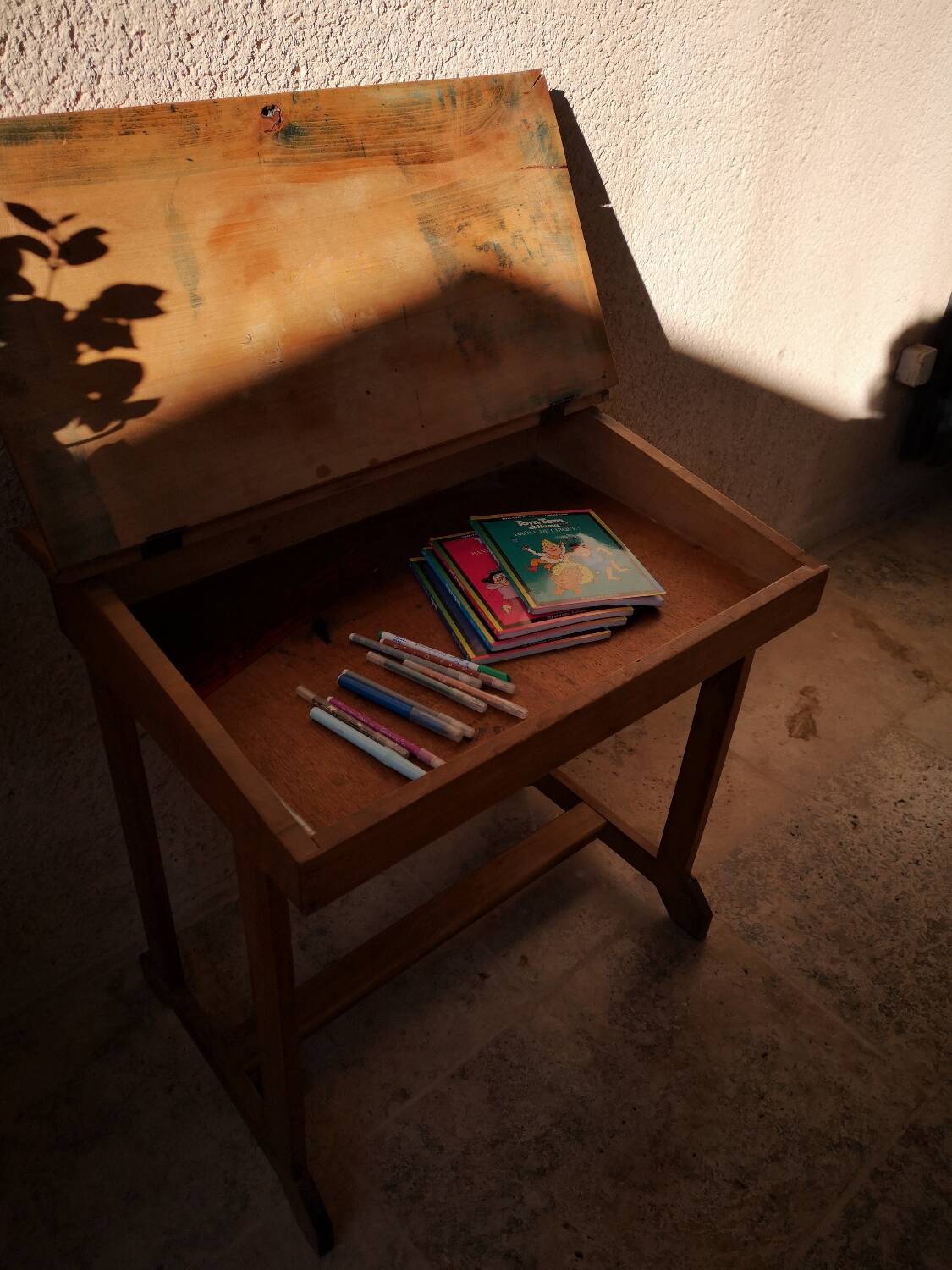 Bureau  pupitre écolier bois