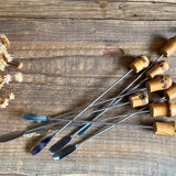 8 bamboo handle cocktail stirrers