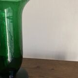 XXL mid-century Medici vase in Empoli glass Italian work 1960