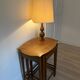 Vintage 1960s nesting tables in solid oak.