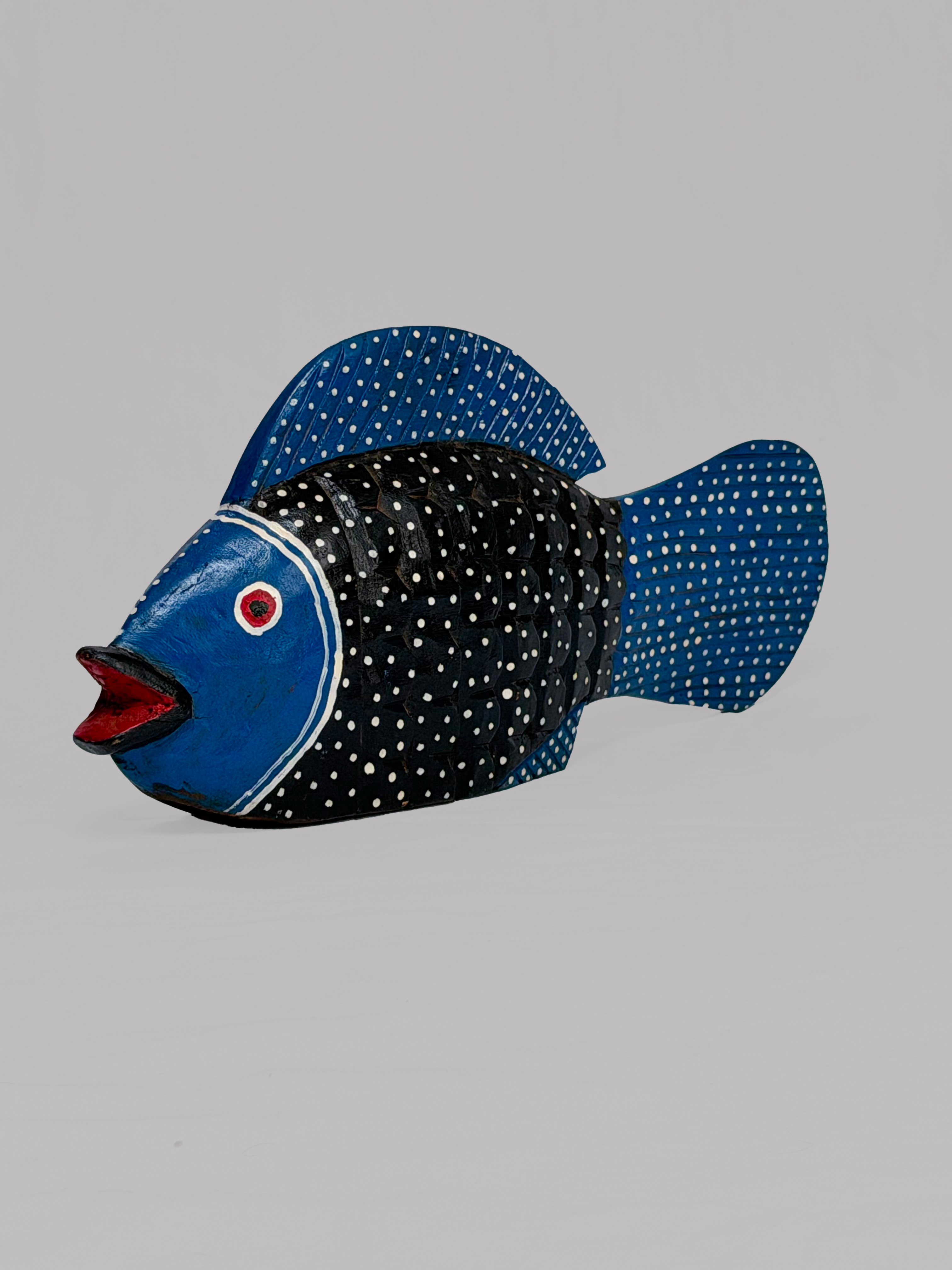Painted wooden fish Bozo (Mali)