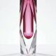 Faceted submerged vase Murano pink glass and crystal from the 1950s-60s.
