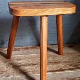 Solid wood tripod stool from the 50s