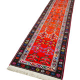 Handwoven Antique Anatolian Multicolor Runner Rug 81 cm x 372 cm