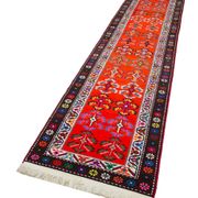 Tapis runner multicolore anatolien antique tissé à la main 81 cm x 372 cm