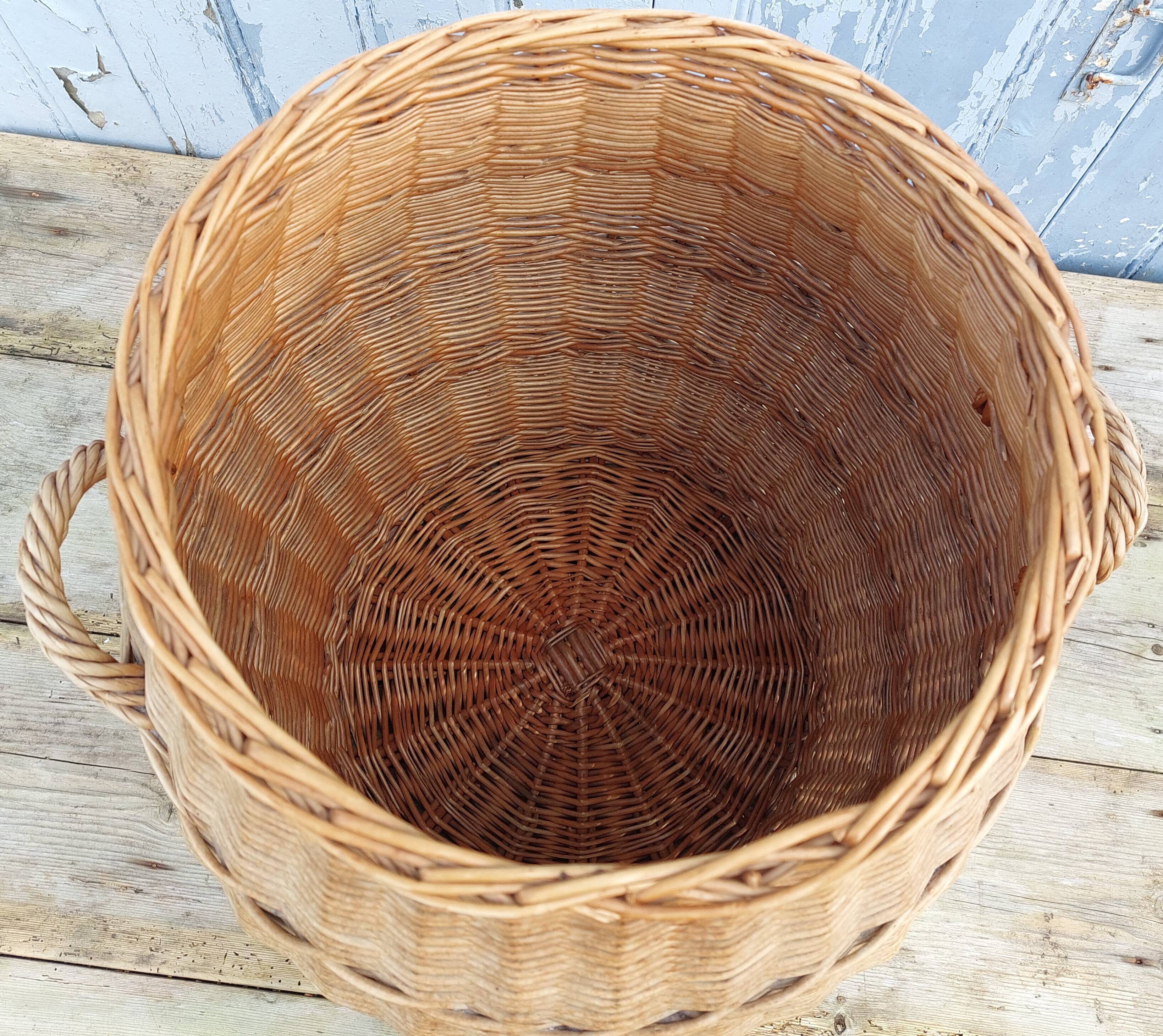 wicker laundry basket