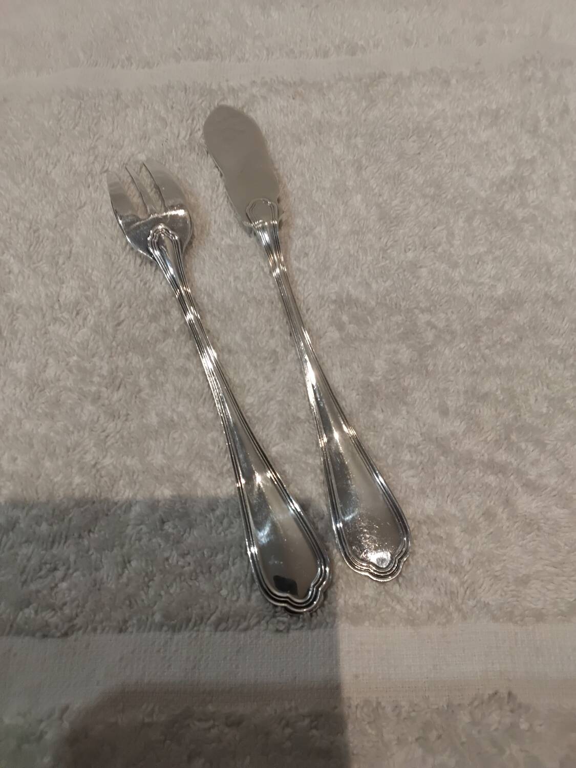 2-piece silver-plated hors d'oeuvre set by Christofle Spatours