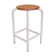 Vintage metal and wood workshop stool