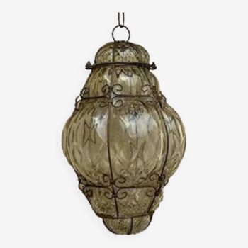 Murano Venetian type security pendant light.