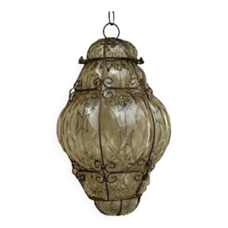 Murano Venetian type security pendant light.