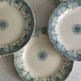 "Henriette" - 6 flat plates made of ironstone HB Choisy-le-Roi