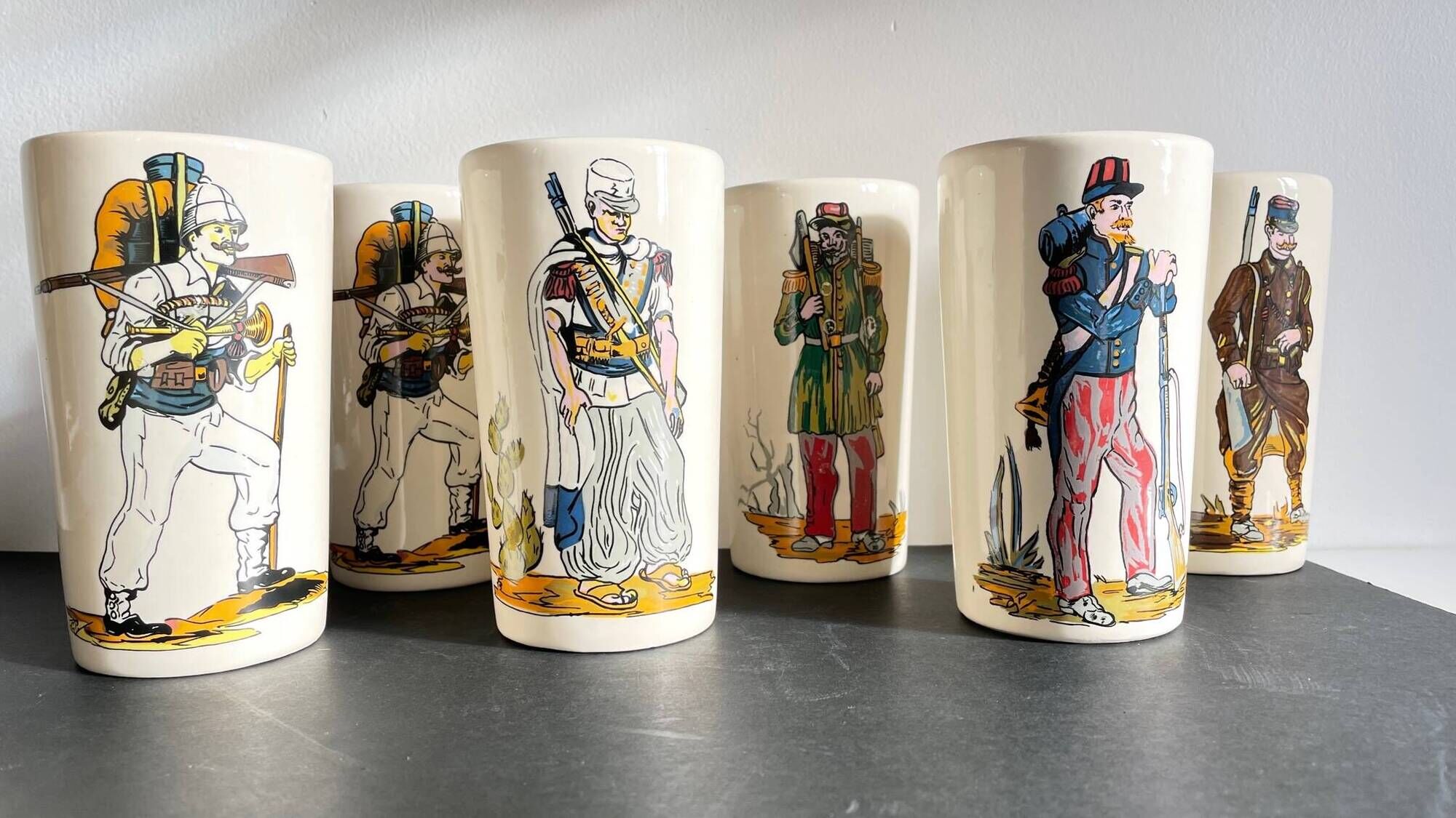 Vintage ceramic orangeade set