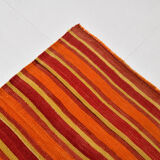158x390Cm Peach & Red Handmade Kilim Rug