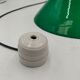 Pendant light green opaline cone