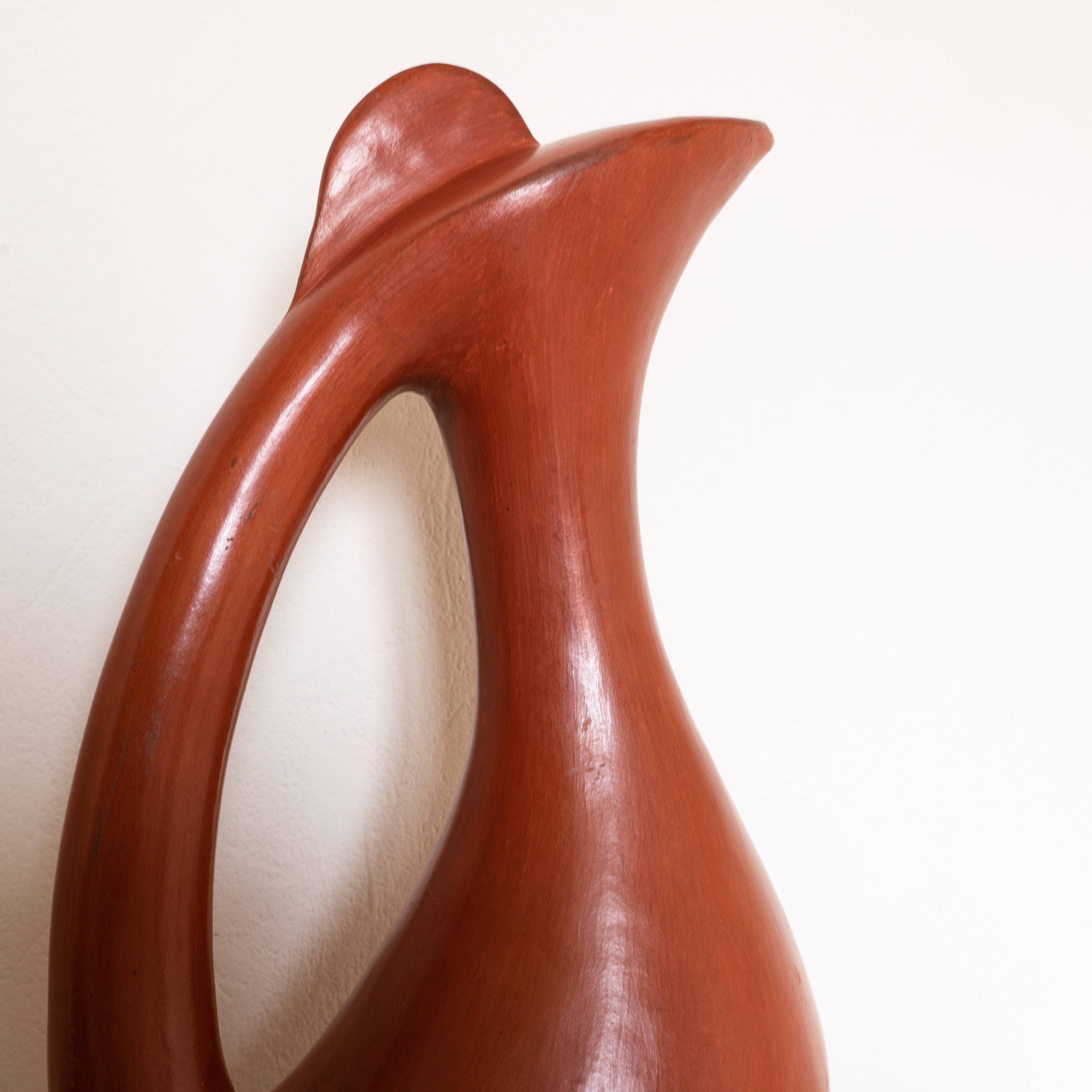 Pichet en terre cuite artisanal