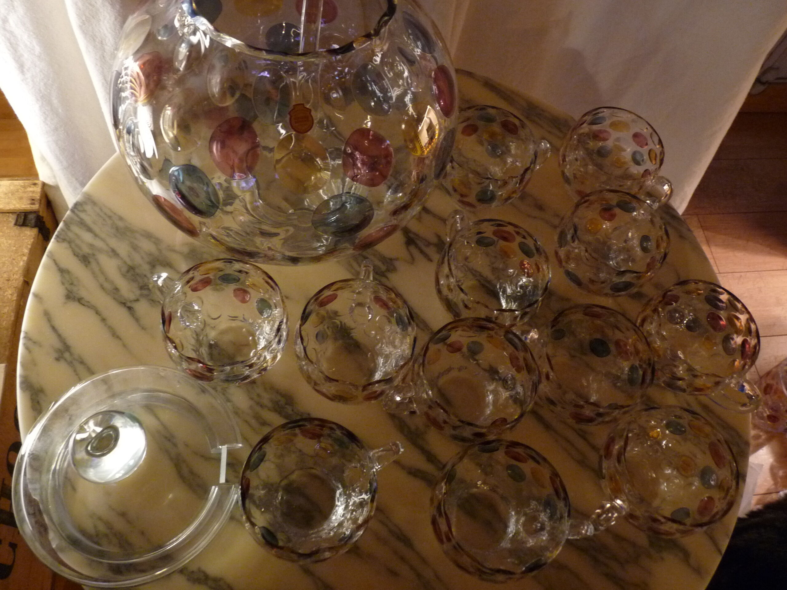 Service a punch ou cocktail en cristal de boheme nemo' by kannegiesser for borske sklo