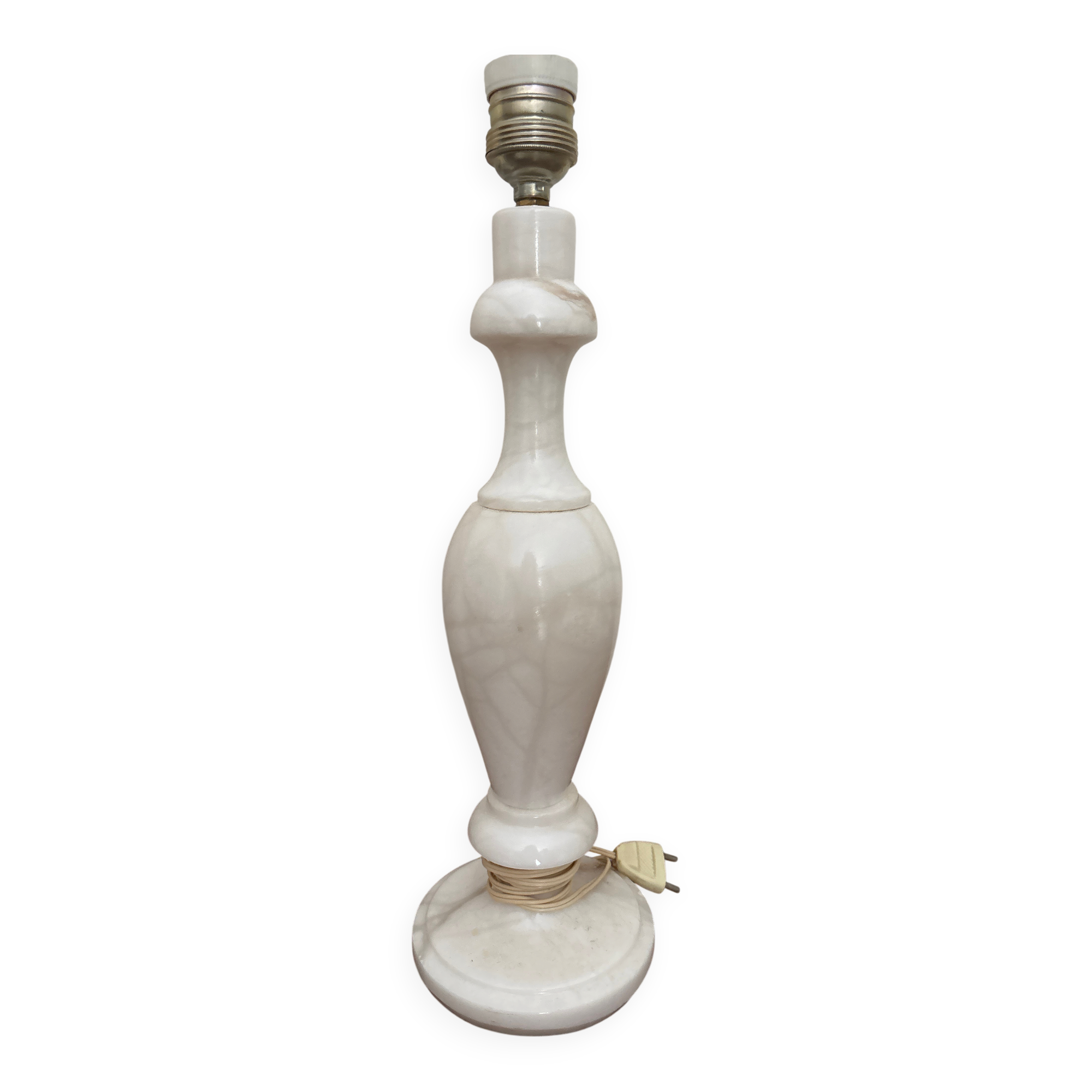 Pied de lampe en véritable albâtre