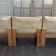 Three-module sofa in beige Alcantara