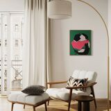 Unique original figurative painting 65x54cm