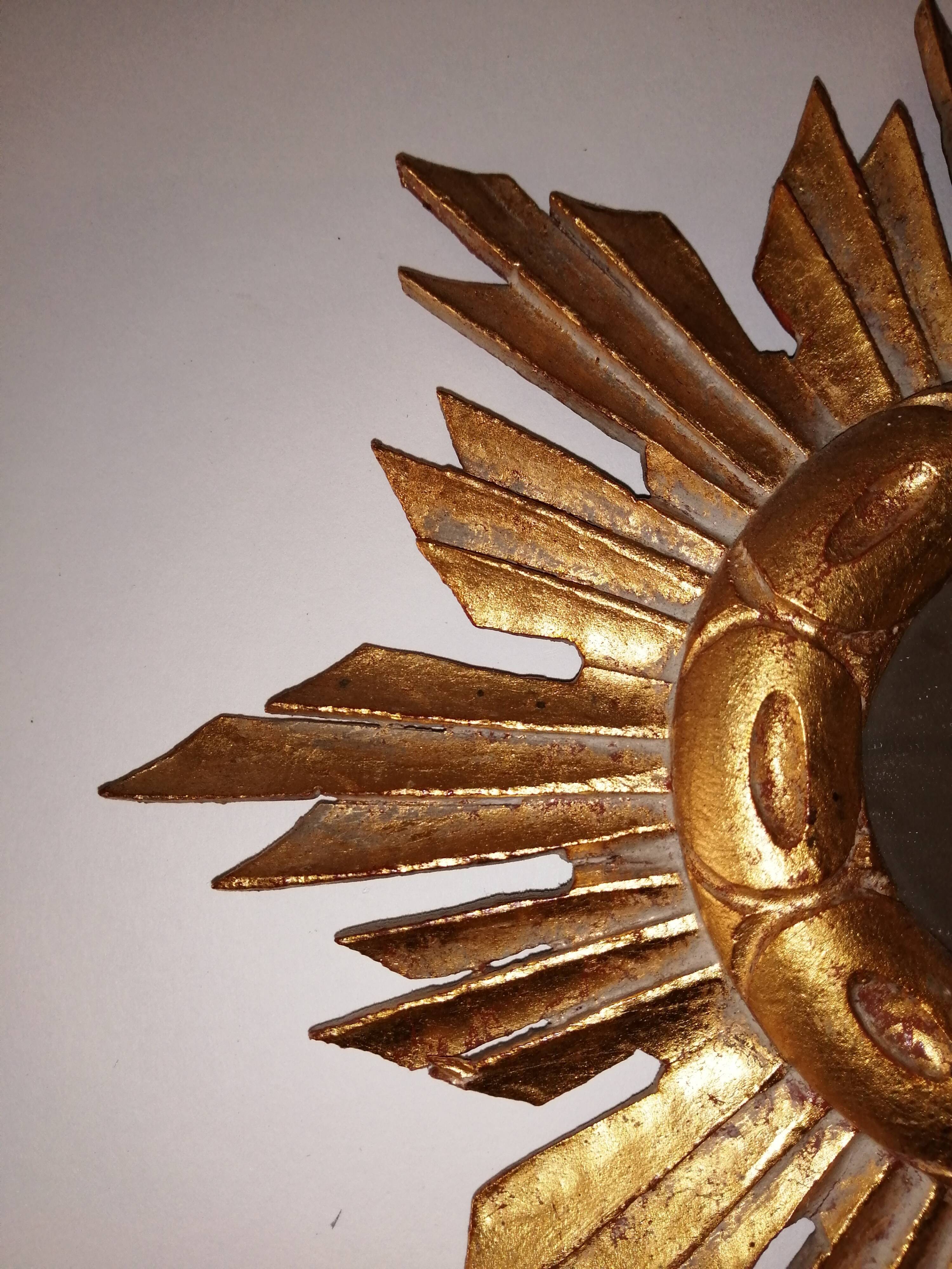 Mirror sun gilded wood 1930