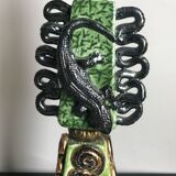 50 year old table lamp pattern with vintage wrought iron tripod tripod lizard