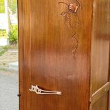 Art Deco wardrobe with mirrored door 145cm