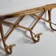 Vintage Rattan Wall Shelf with Hooks – 60s/70s