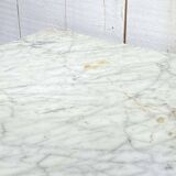 Glacière début XXème en chêne et dessus marbre