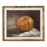 Vintage Still life with Pumkin oil Painting on Canvas signed