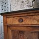 French Louis Philippe walnut buffet with black marble top, France, circa 1840–1860.