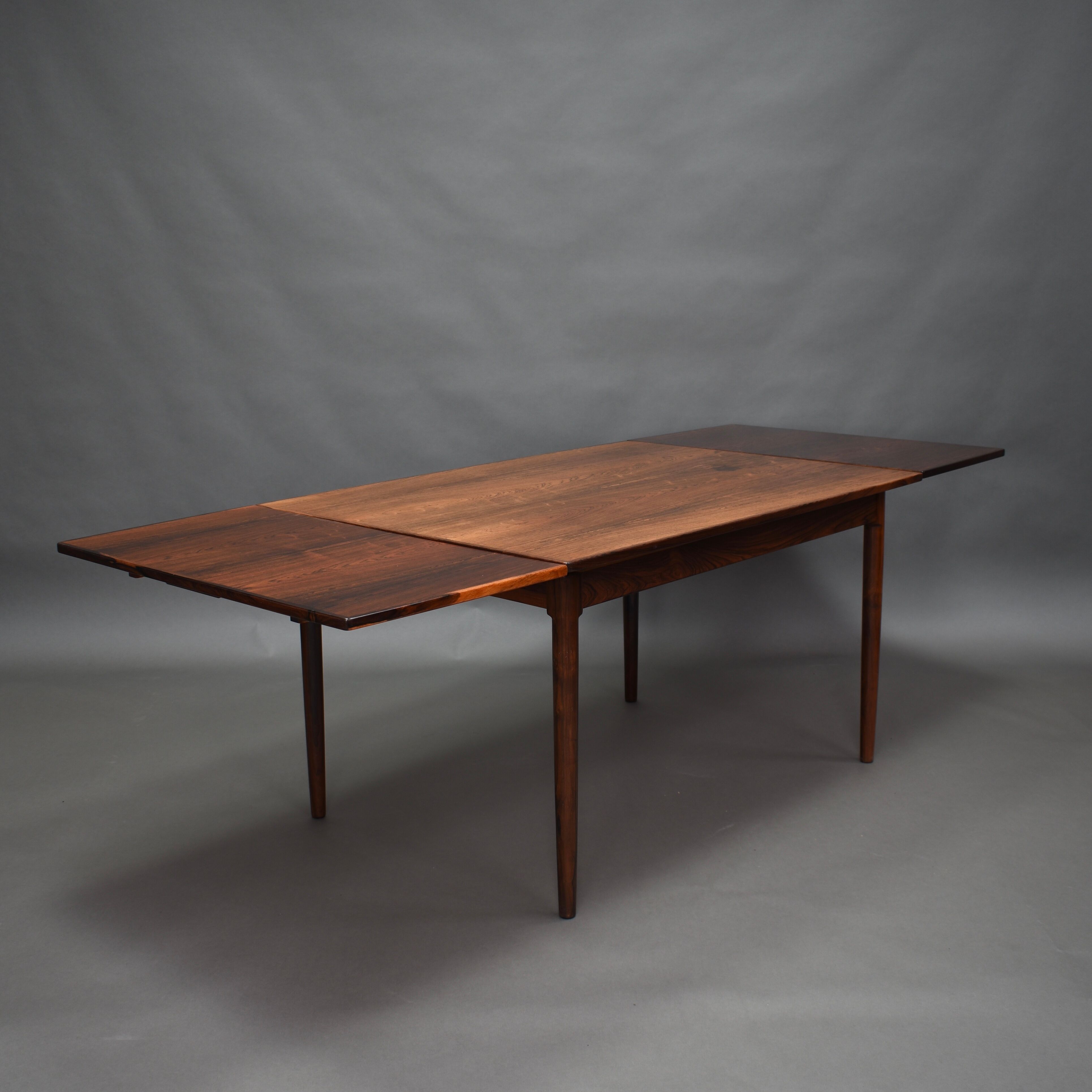 Brazilian rosewood extendable dining table by Niels O. Møller, Denmark – circa 1950