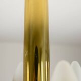 Art Deco Brass and Glass Chandelier, 1930s