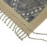 Hand-Knotted Turkish Contemporary 251 cm x 296 cm Blue Wool Carpet