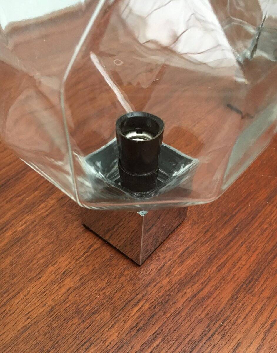 German Vintage Lamps Space Chrome and Glass by Motoko Ishii for Staff