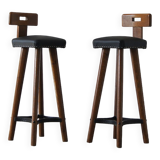 Vintage French Bar Stools, Set of 2
