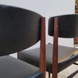 Pair of vintage teak Scandinavian chairs 1950