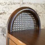 Bedside wood and caning 1970