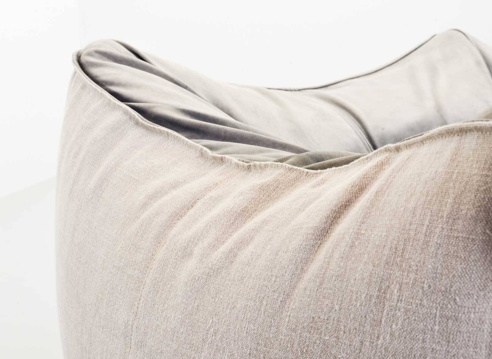 Mario Bellini 2-Seat Le Bambole Sofa for C&B Italia in Leather & Fabric 70s