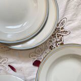 11 old porcelain soup plates from the Couleuvre factory