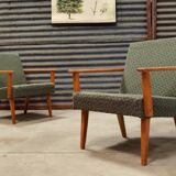 Pair of green Armchairs Tatra 1960