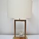 "Apple" lamp, dolphin, gold metal glass
