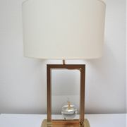 Lampe "pomme" le dauphin verre métal doré
