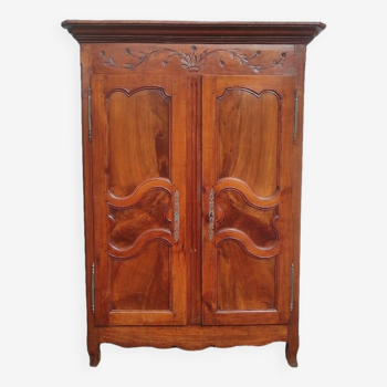Ancienne armoire forézienne XIXe en bois de chêne bressane