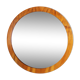 Round Scandinavian teak mirror - 58cm