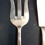 Silver metal fish cutlery ercuis