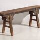 Antique Asian bench in navy blue tones (c.1870)