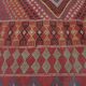 Vintage Tunisian Berber Nomadic Tribal Rug Old Red Diamond Pattern
