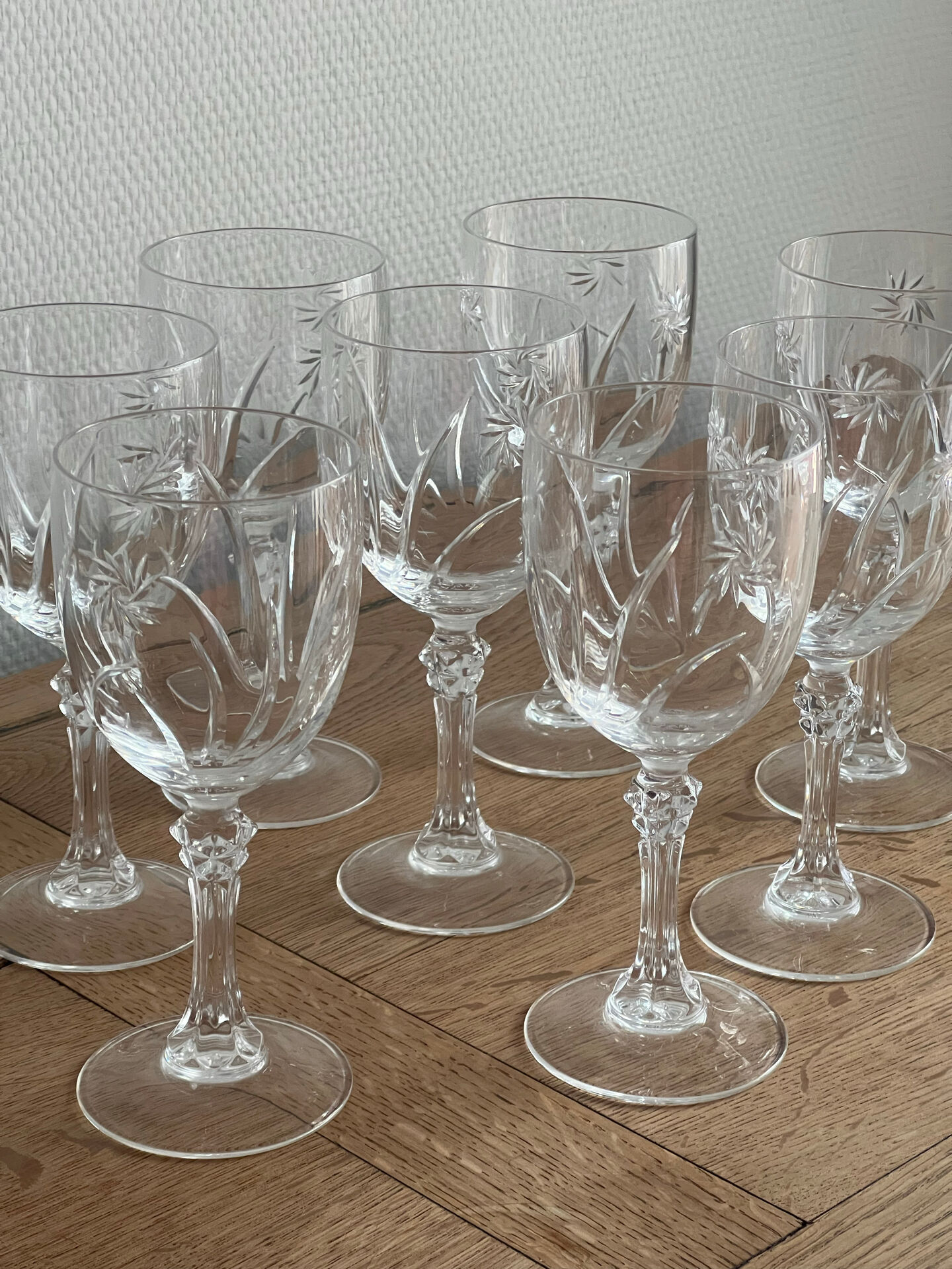 8 crystal stem glasses model Lude