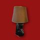 Vintage sphinx lamp in glazed ceramic – Hollywood Regency style