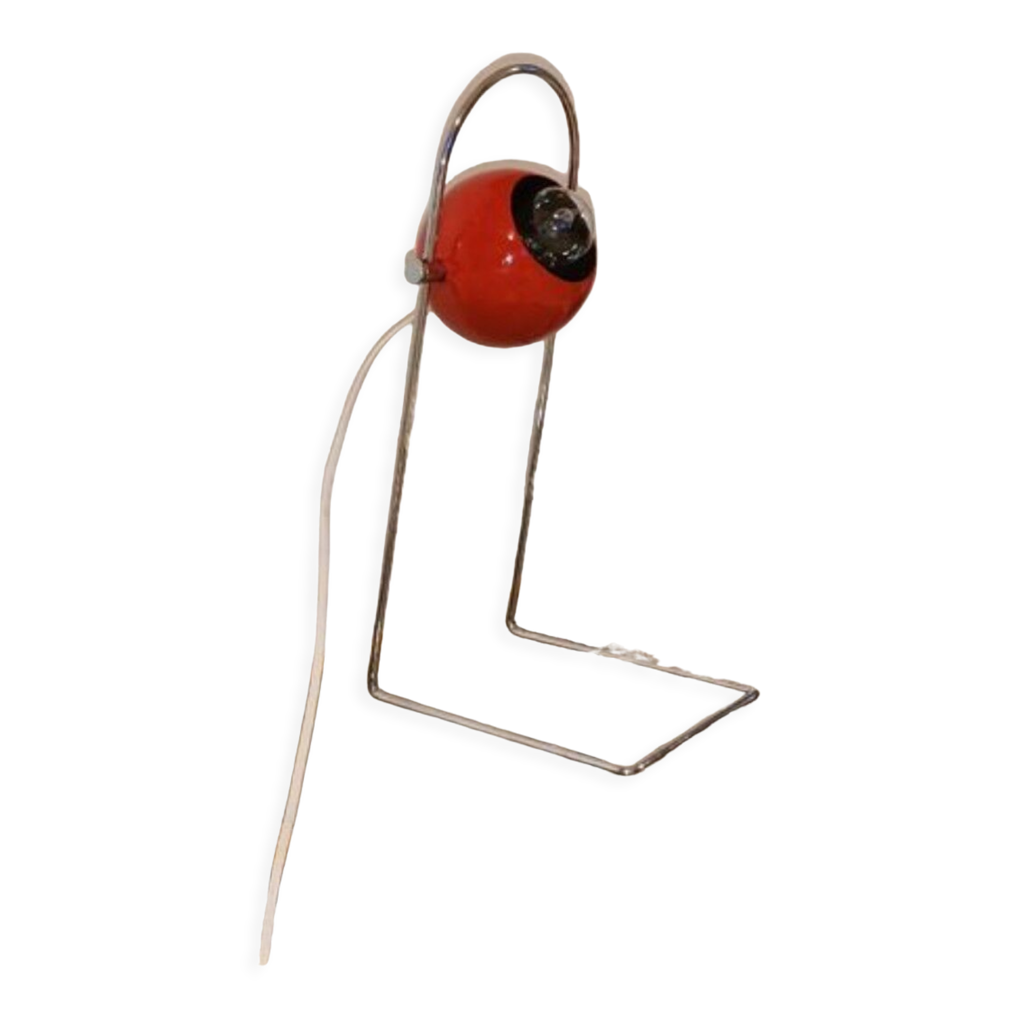 Lampe à poser vintage 1980 eyes ball red